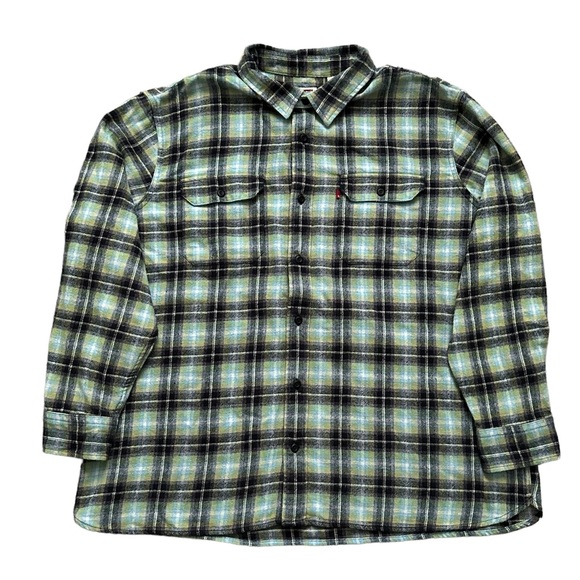 Levi’s The Worker Relaxed Fit Flannel Shirt Men’s Size XXL - Picture 4 of 11